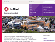Tablet Screenshot of alfredicu.org.au